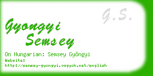 gyongyi semsey business card